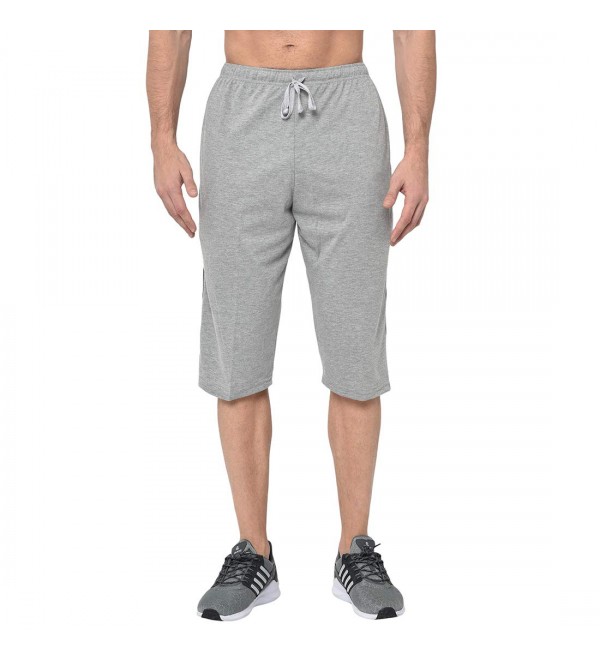 Stylcozy Mens Cotton Blended Regular Fit 3/4th Capri (SCMC02_Grey)