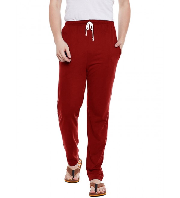 Stylcozy Men's Regular Fit Maroon Track pants