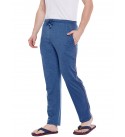 Stylcozy Men's Regular Fit Denim Blue Track pants