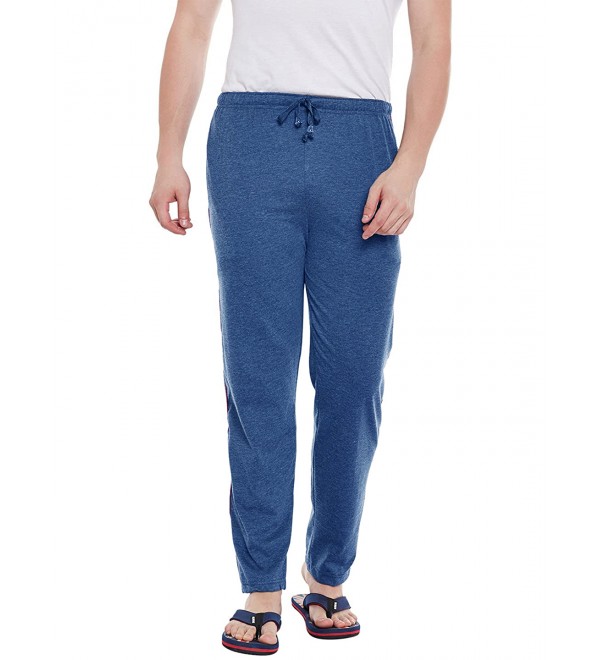Stylcozy Men's Regular Fit Denim Blue Track pants
