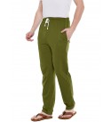 Stylcozy Men's Regular Fit Olive Track pants