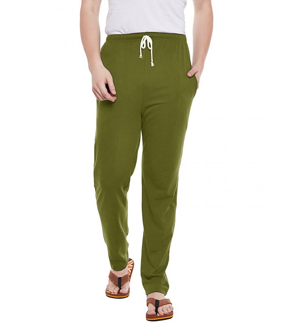 Stylcozy Men's Regular Fit Olive Track pants