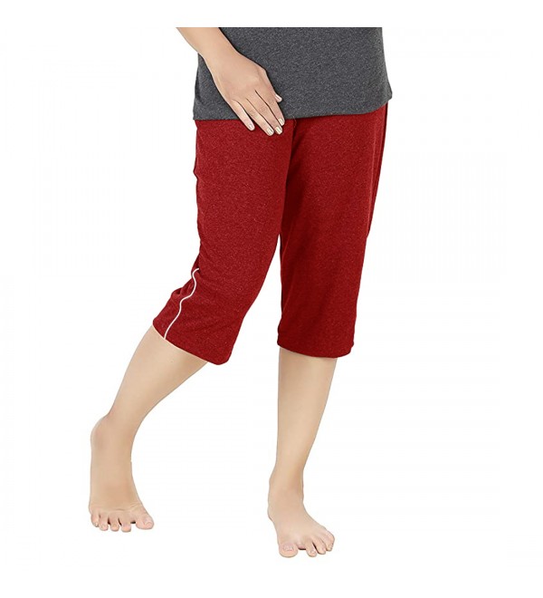 Buy Stylcozy Women Maroon Color Capri Online at Best Prices in India