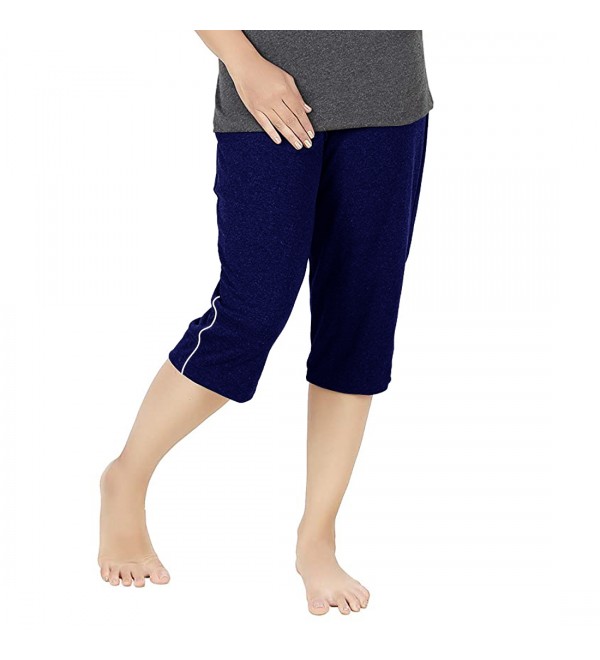Buy Stylcozy Women Navy Blue Color Capri Online at Best Prices in India